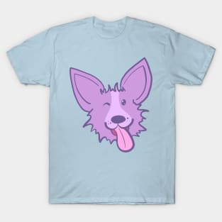 Cute Purple Winking Corgi T-Shirt